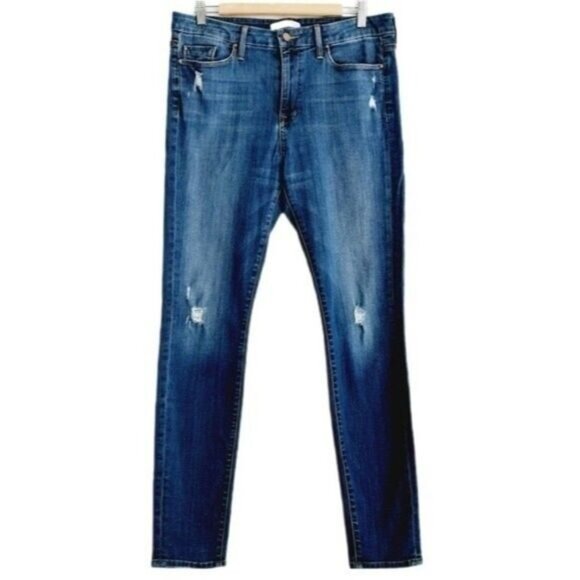 FIDELITY Denim Belvedere Mid Rise Skinny Jeans Refinery Blue Sz 32 - Picture 1 of 10